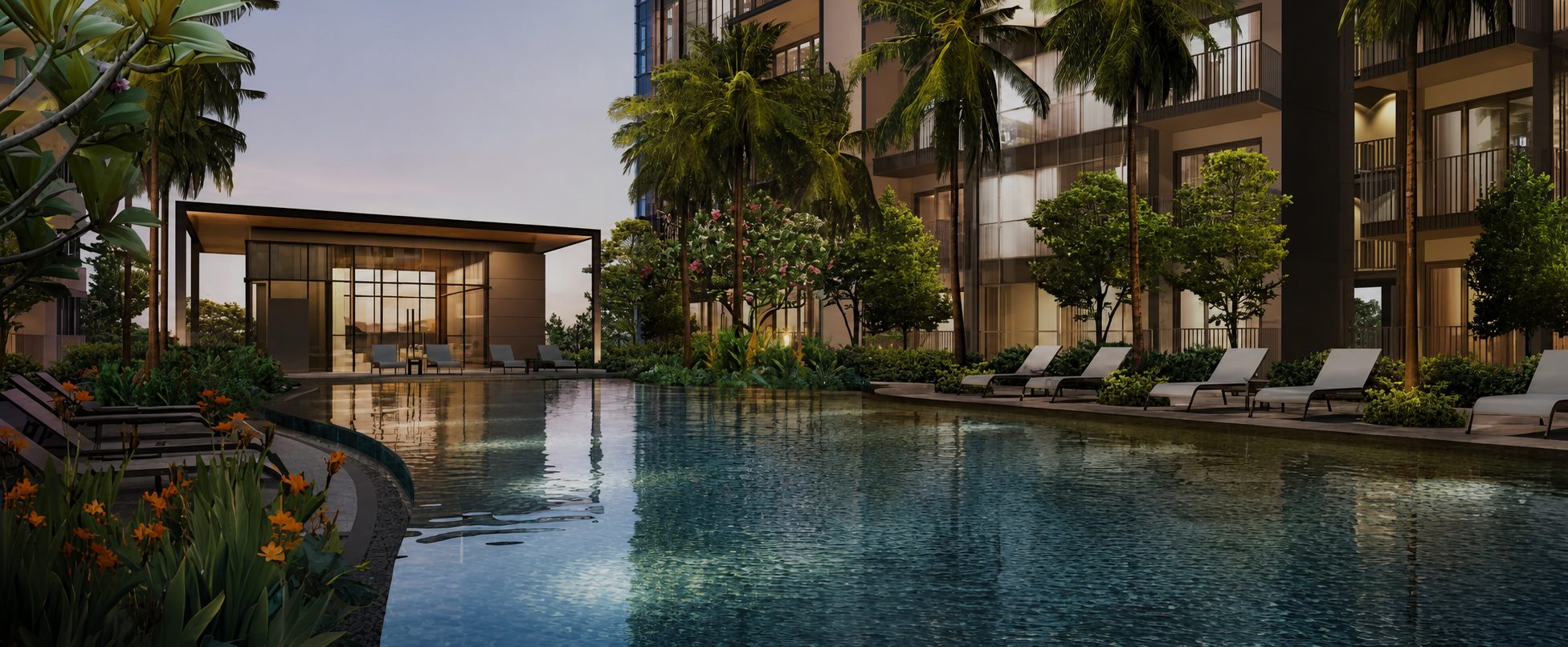 Chencharu Close Residences — artist's impression of the pool deck